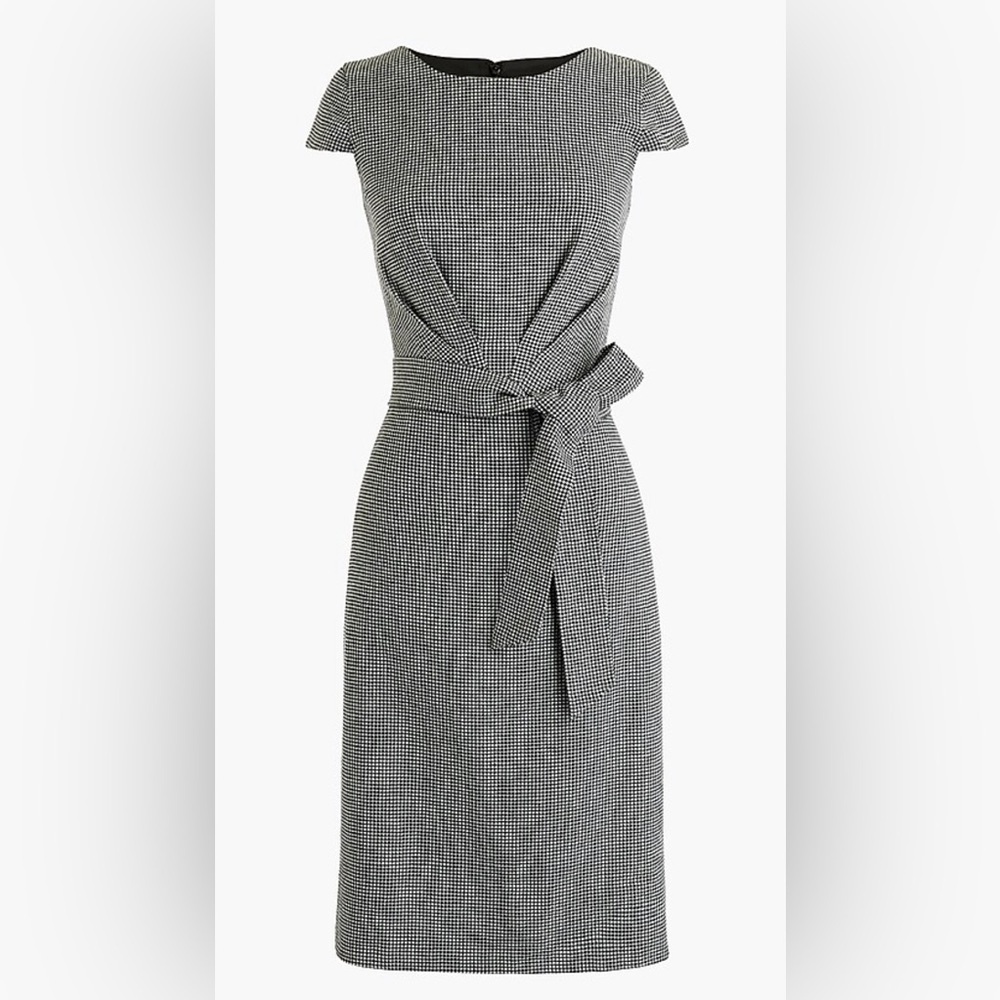 J. Crew Black and White Midi Dress